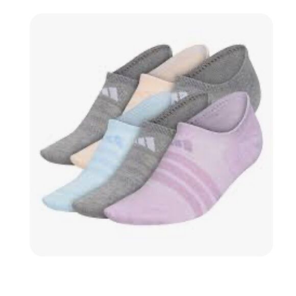 Adidas 6 pack of sneaker socks no show - Picture 4 of 4